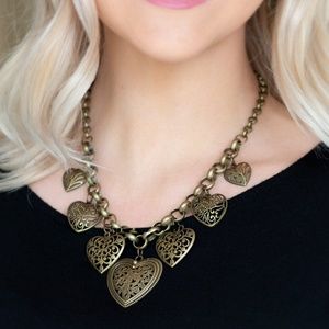Love Lockets - Brass Necklace Set